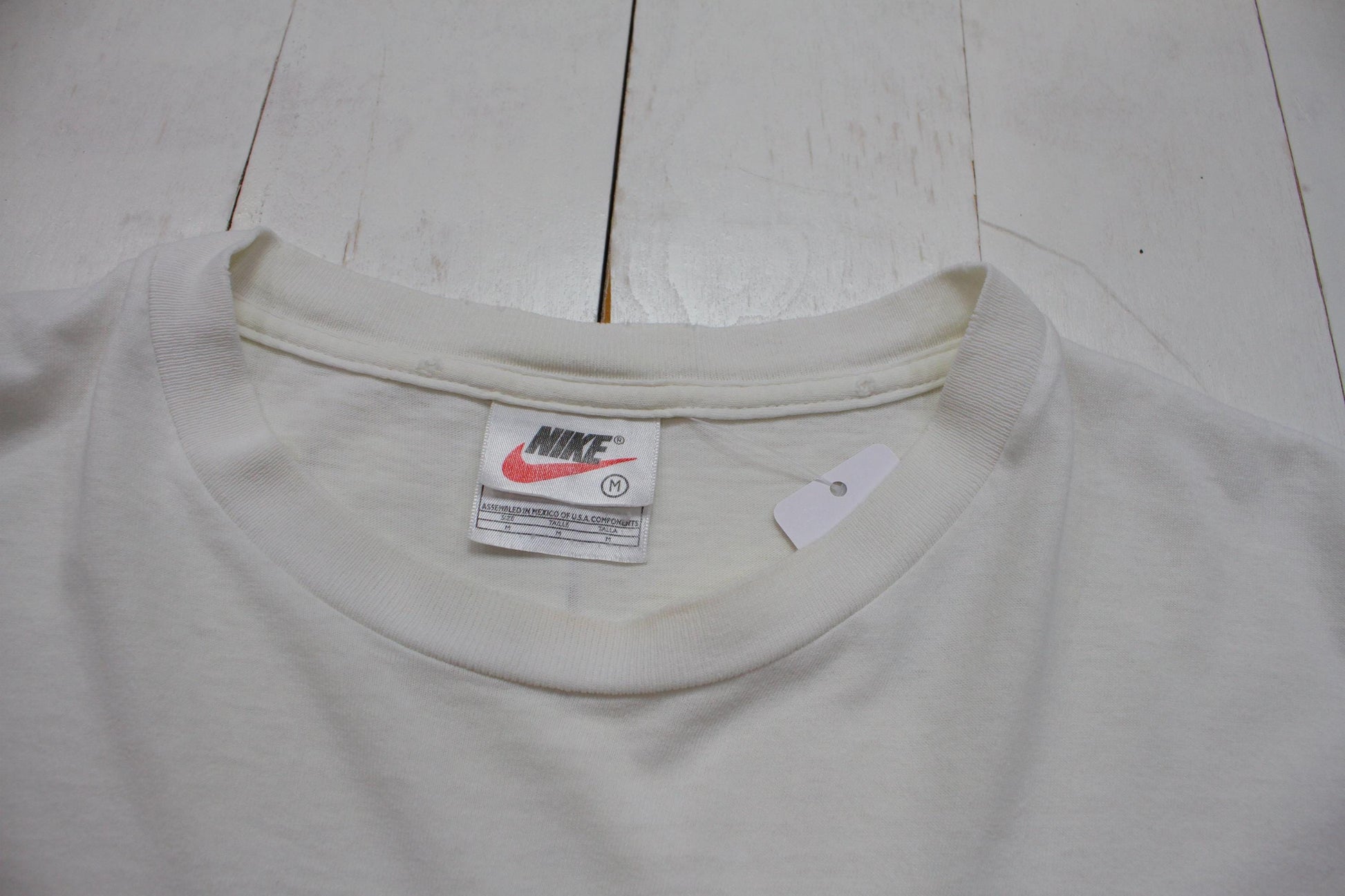 1990s Nike Big Swoosh T-Shirt Made in USA Size M