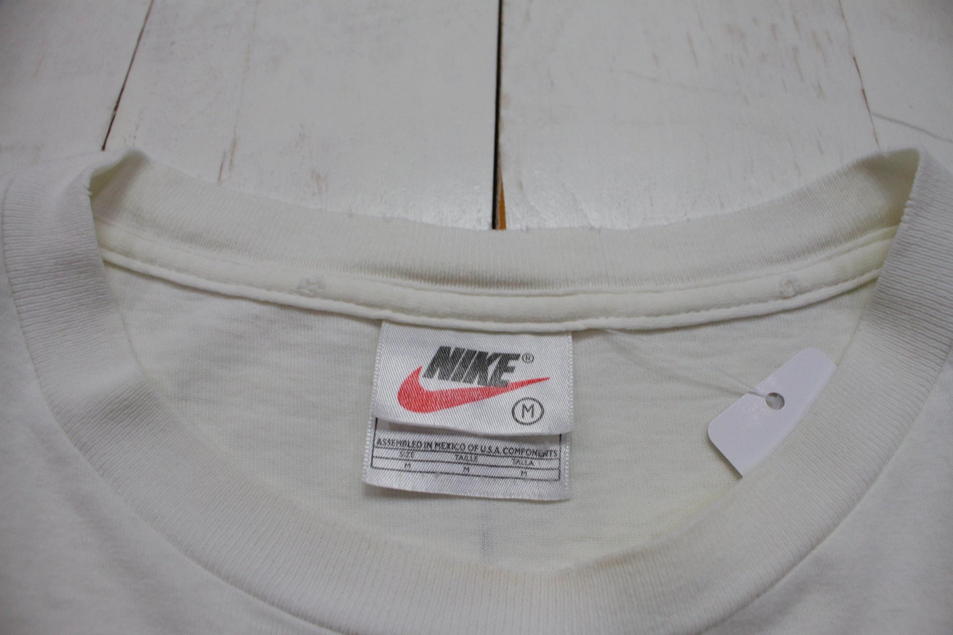 1990s Nike Big Swoosh T-Shirt Made in USA Size M