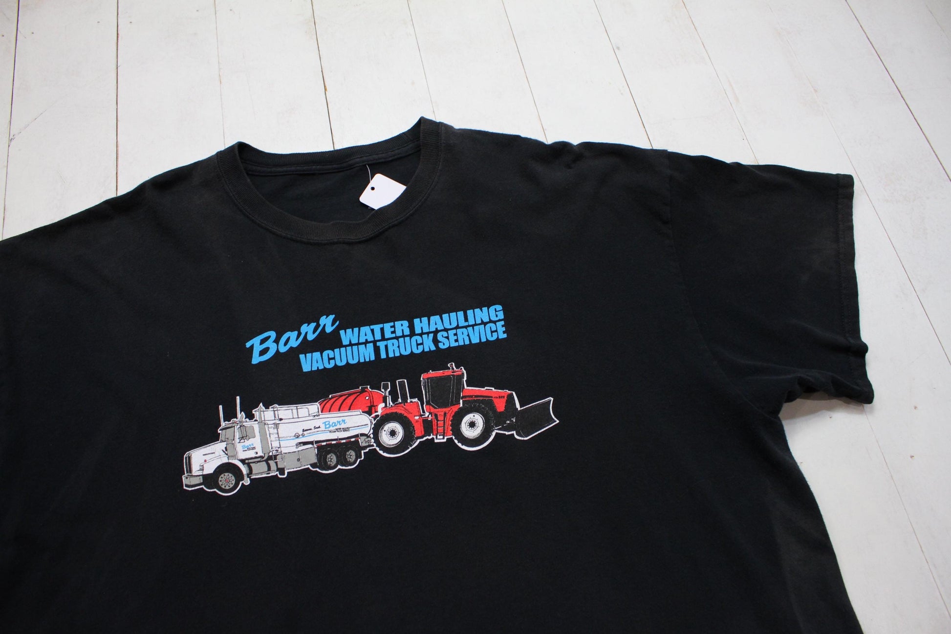 2000s Y2K Barr Water Hauling Vacuum Truck Service T-Shirt Size XXL