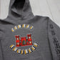 1980s Russell Athletic US Army Engineers Combat Engineer Hoodie Sweatshirt Made in USA Size S/M