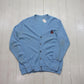 1980s/1990s Izod Baby Blue Knit Cardigan Sweater Size M/L