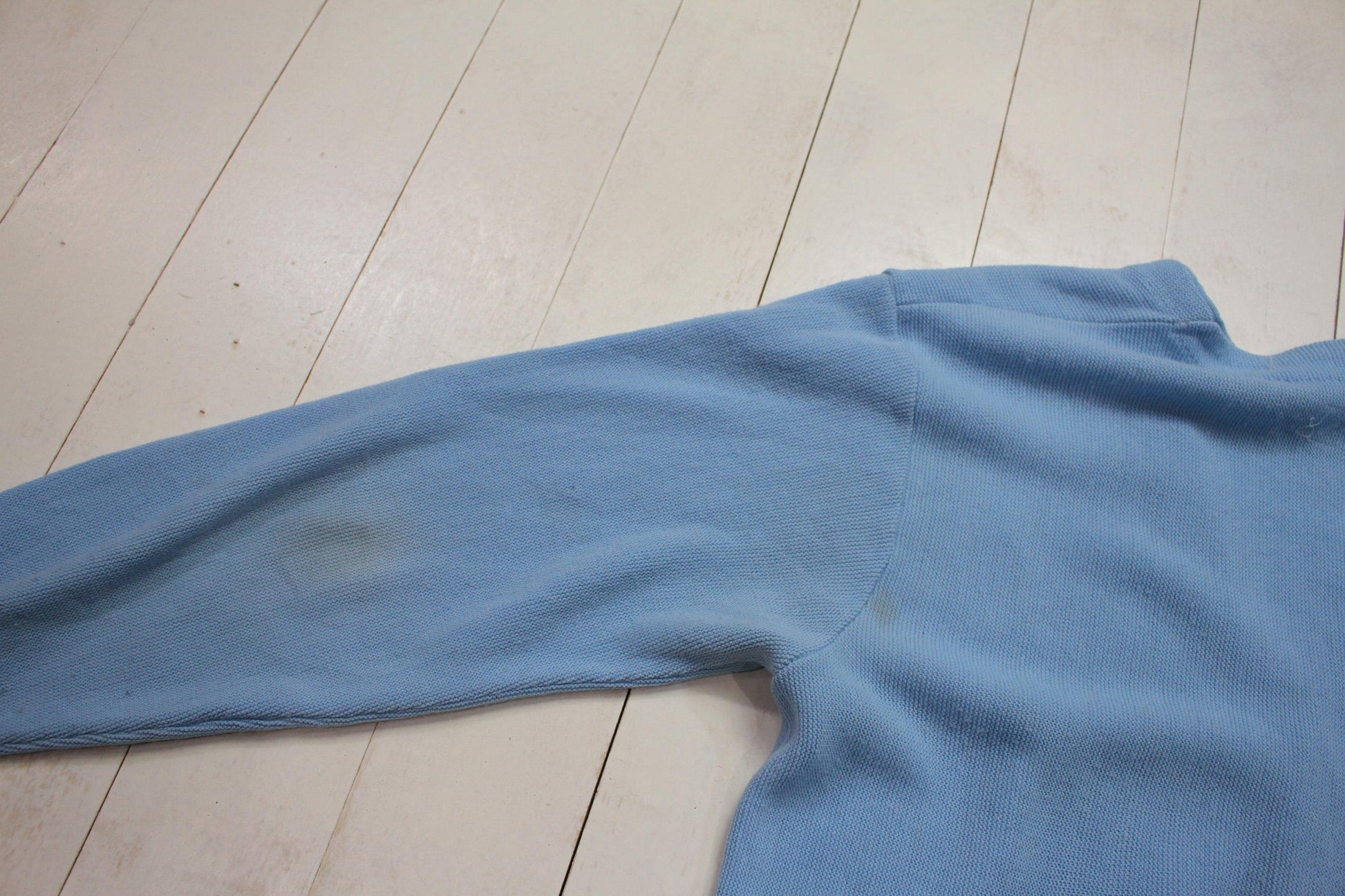 1980s/1990s Izod Baby Blue Knit Cardigan Sweater Size M/L