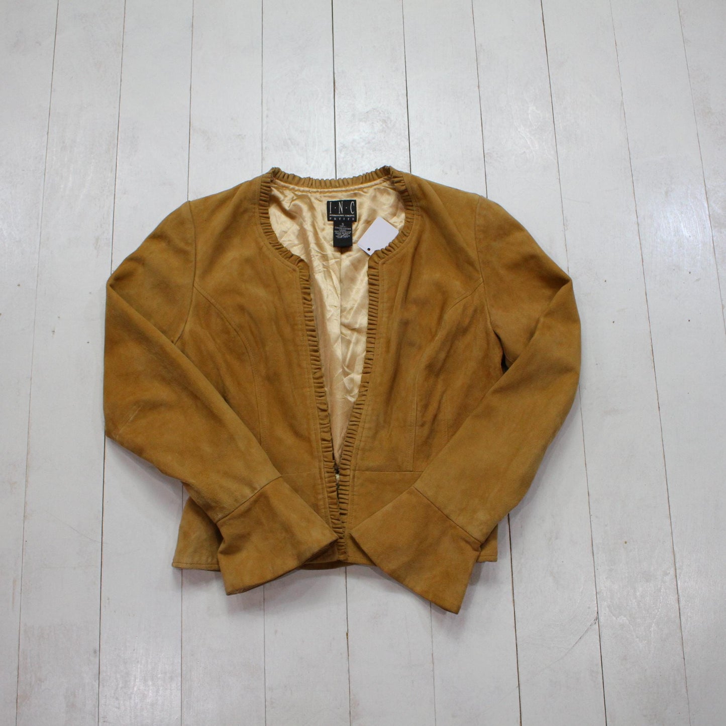 1990s/2000s Y2K INC International Concepts Petite Suede Jacket Women's Size S