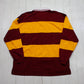 1990s/2000s Y2K Pro Player University of Minnesota Golden Gophers NCAA Striped Long Sleeve Rugby Shirt Size XXL