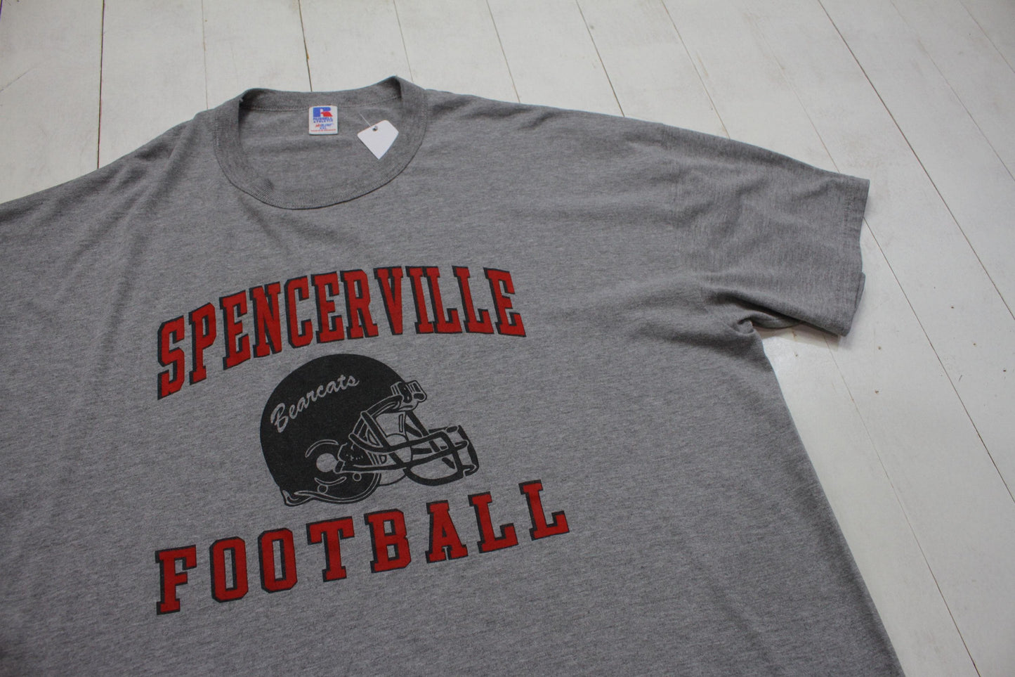 2000s Y2K Russell Athletic Spencerville Bearcats Football High School T-Shirt Size XXL