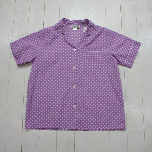 2000s Y2K Anthony Richards Shortsleeve Polka Dot Womens Sleep Shirt Pajama Shirt Womens Size L/XL