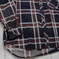 2000s Y2K Sears Wearmaster Blue White Printed Cotton Flannel Shirt Size XL