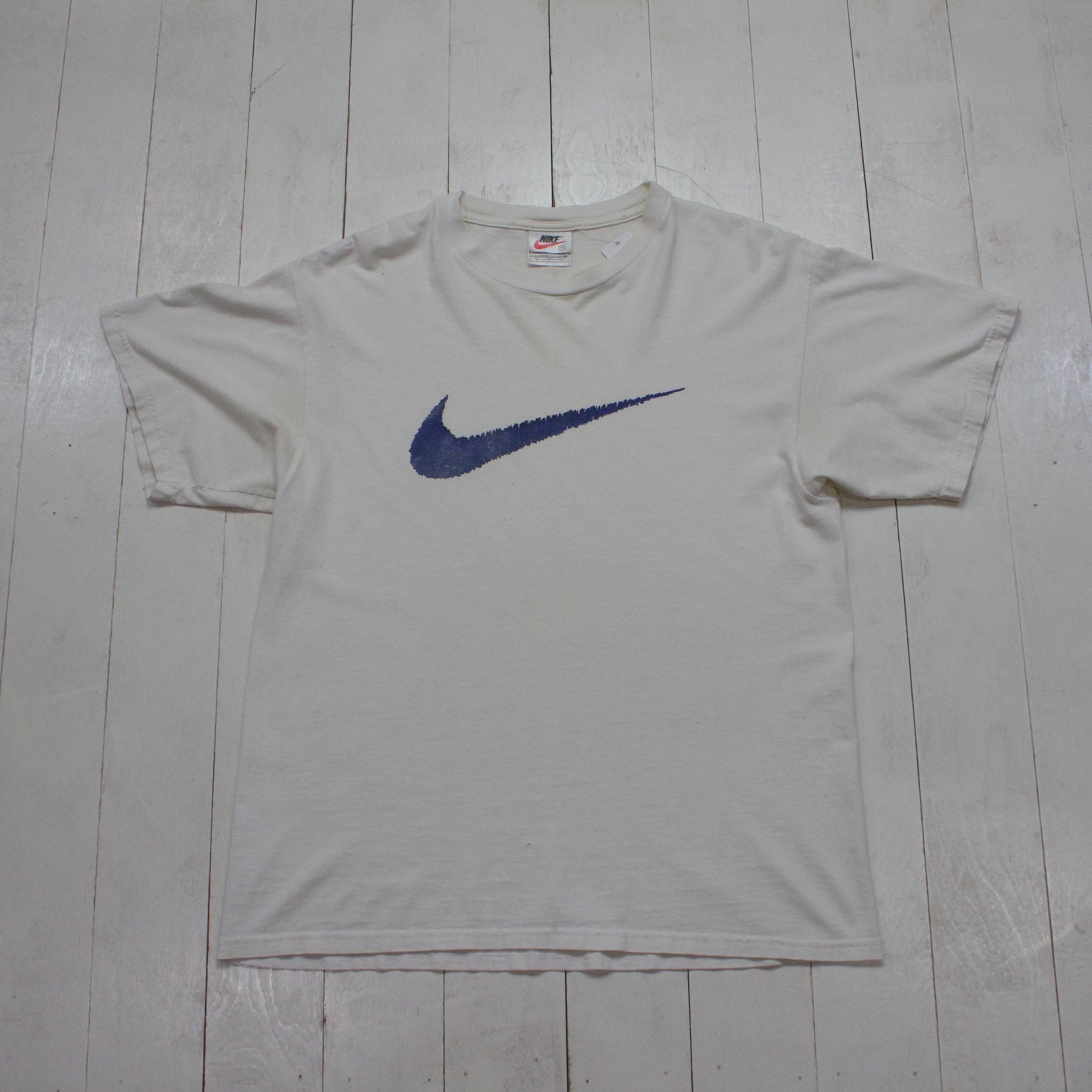 1990s Nike Big Swoosh T-Shirt Made in USA Size M