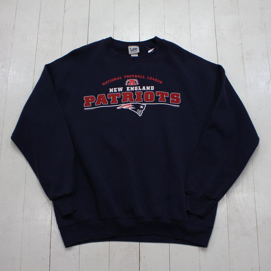 2000s 2001 Y2K Lee New England Patriots NFL Football Sweatshirt Size XL/XXL