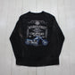 2000s Y2K Faded Bourbon Street Choppers Long Sleeve Motorcycle T-Shirt Size M