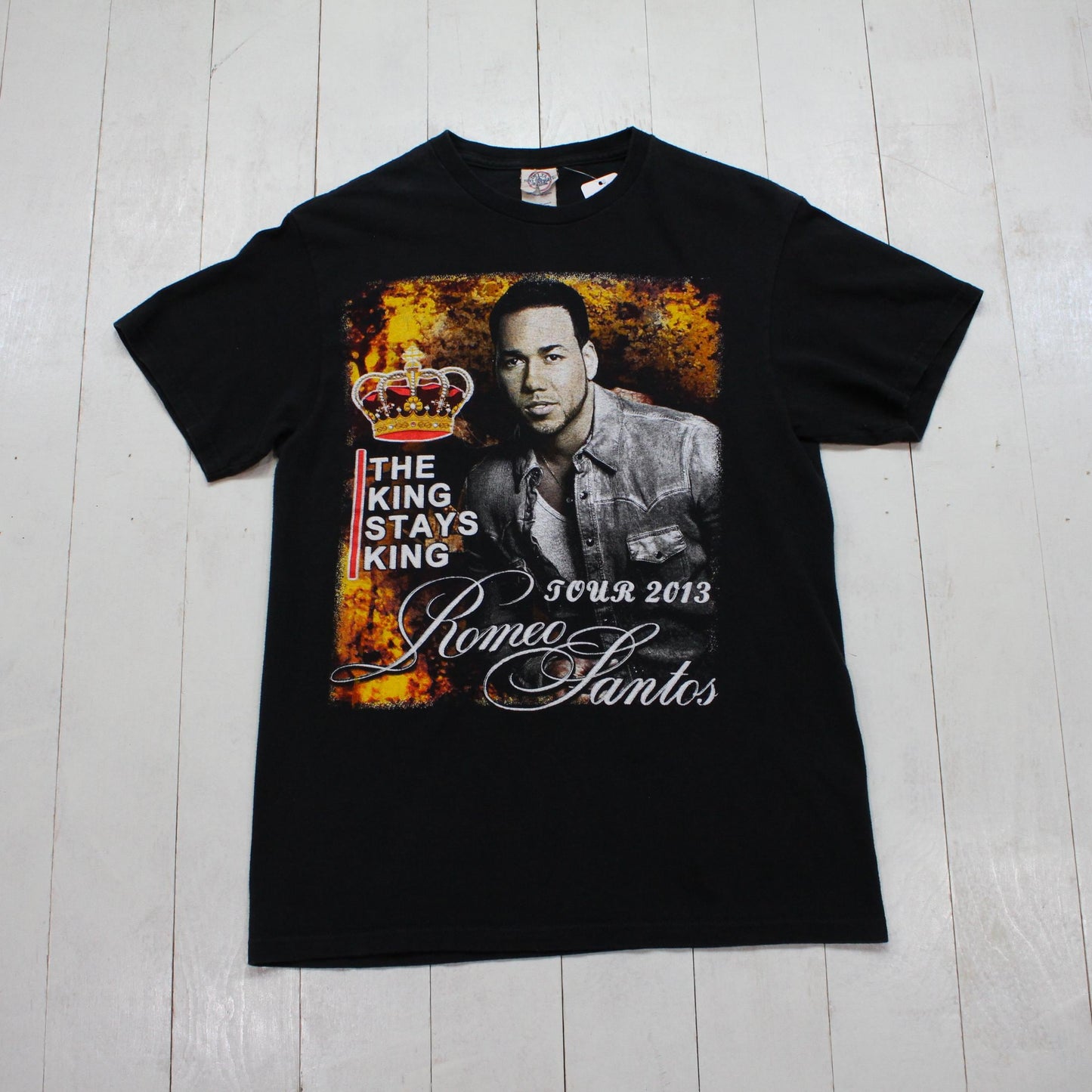 2010s 2013 Romeo Santos The King Stays The King Tour Band T-Shirt Size S