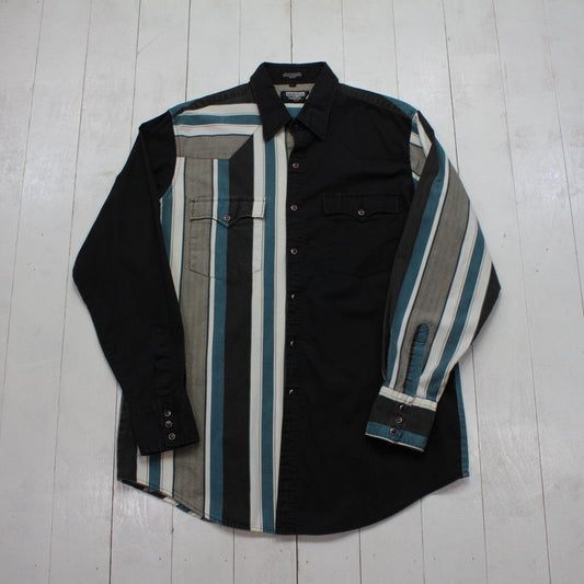 1990s/2000s Authentic Western Youngbloods Striped Western Shirt Size L