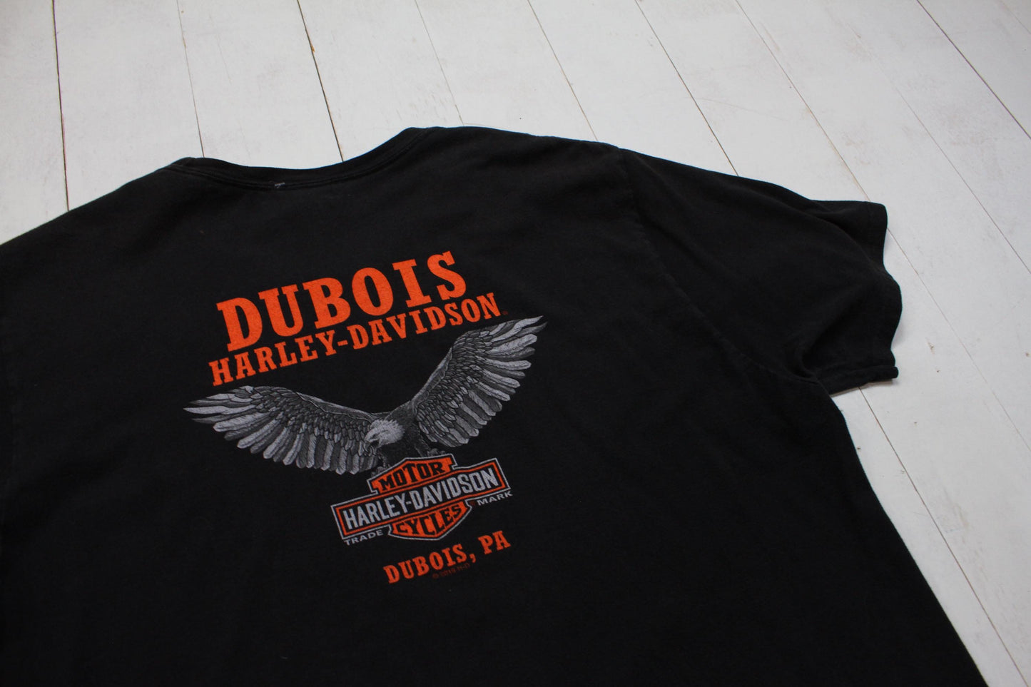 2010s Harley-Davidson Skull Dubois Pennsylvania Motorcycle T-Shirt Size L