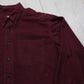 2000s Y2K Woolrich Maroon Button Down Chamois Shirt Size XL