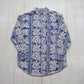 1990s Tip Top Tailors Flower Print Long Sleeve Button Up Shirt Size M