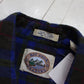 1990s Bay Area Traders Blue Dark Grey Button Down Lightweight Flannel Shirt Size XL