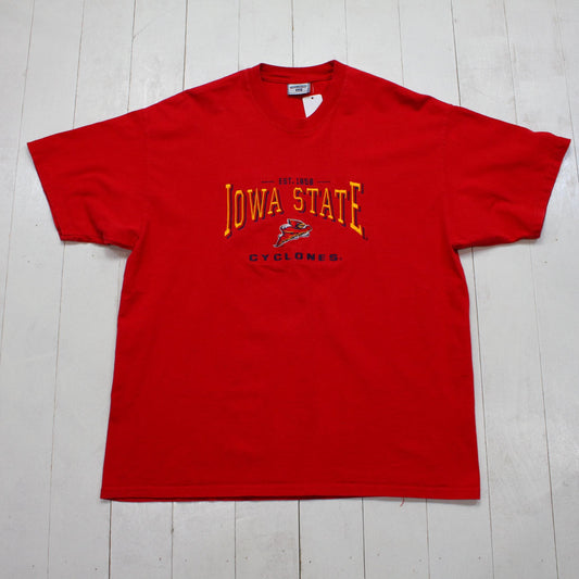 1990s/2000s Y2K Lee Iowa State University Cyclones NCAA Embroidered T-Shirt Size L/XL