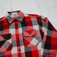 1980s Mr Leggs Cotton Red Multi Colour Flannel Shirt Made in USA Size L