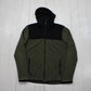 2010s TNF The North Face Olive Fleece Zip Up Hoodie Sweatshirt Womens Size XL Mens Size M/L