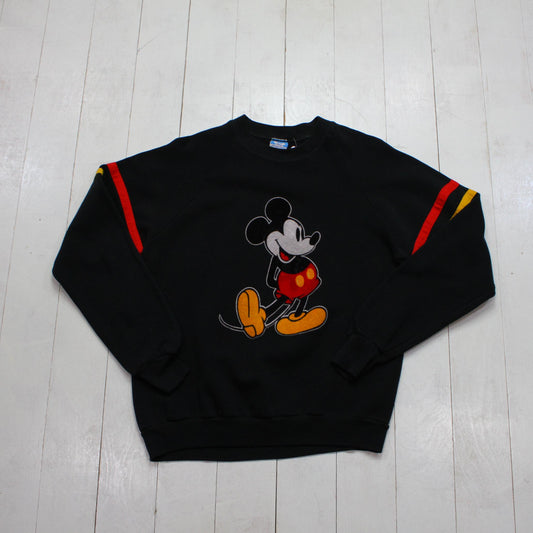 1980s Disney Character Fashions Mickey Mouse Sweatshirt Made in USA Size M