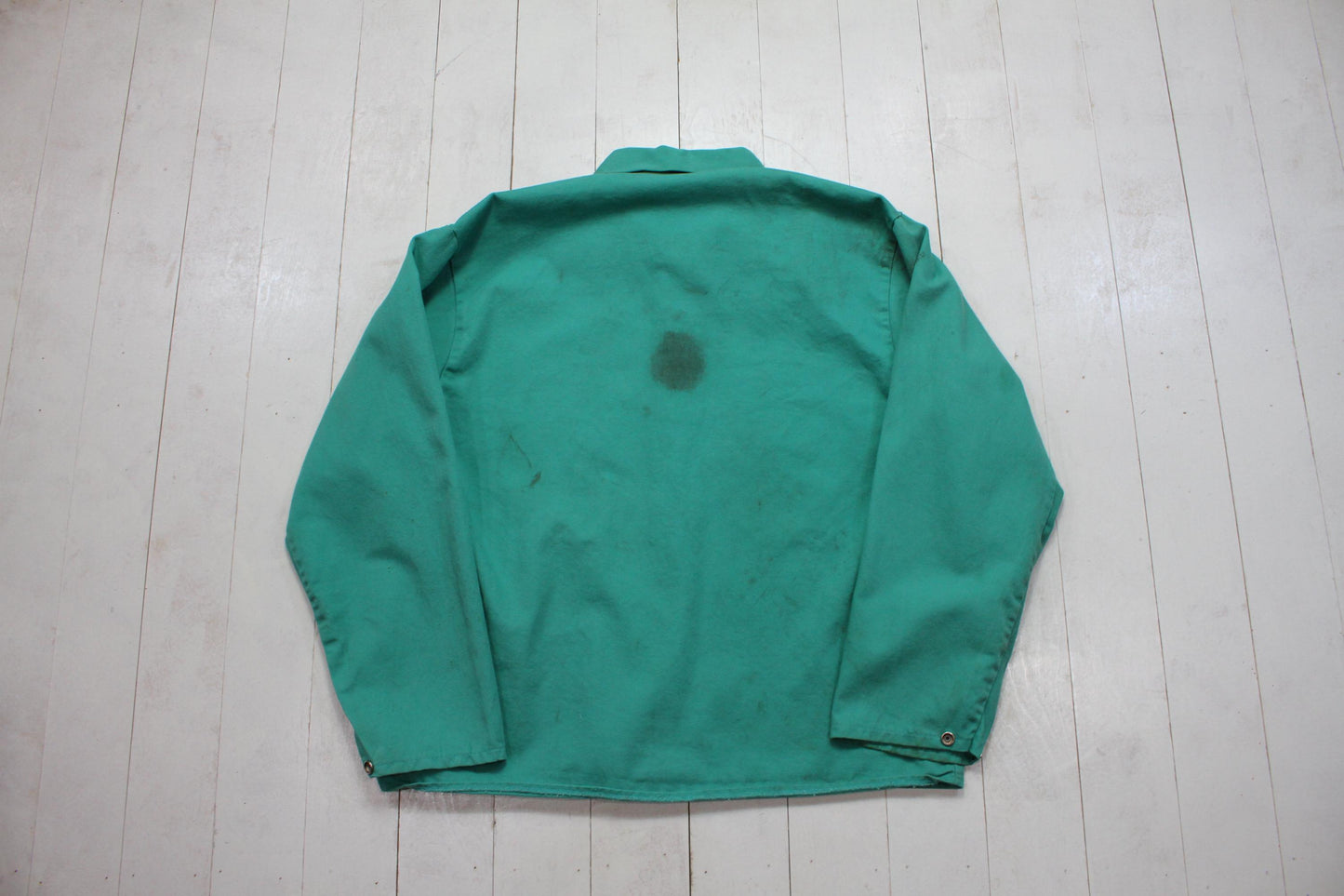 1990s/2000s Westex Flame Resistant Mint Green Welding Jacket Work Jacket Size L/XL