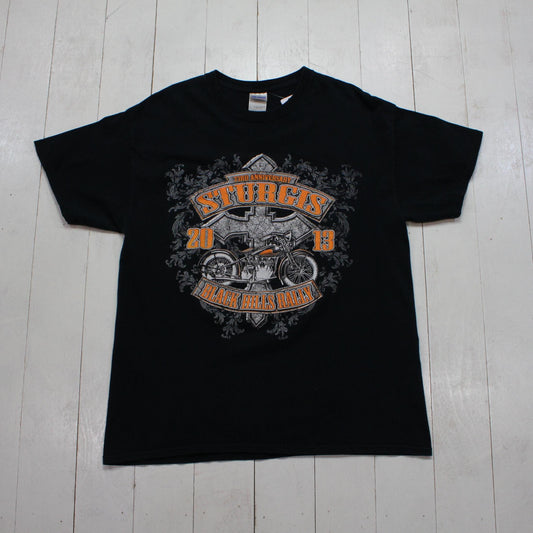 2010s 2013 Sturgis Black Hills Rally Motorcycle T-Shirt Size L