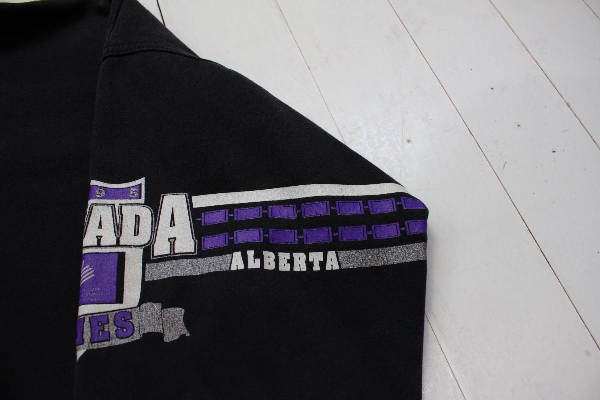 1990s 1995 Canada Grande Prairie Games ZIpper Collar Sweatshirt Made in Canada Size XL