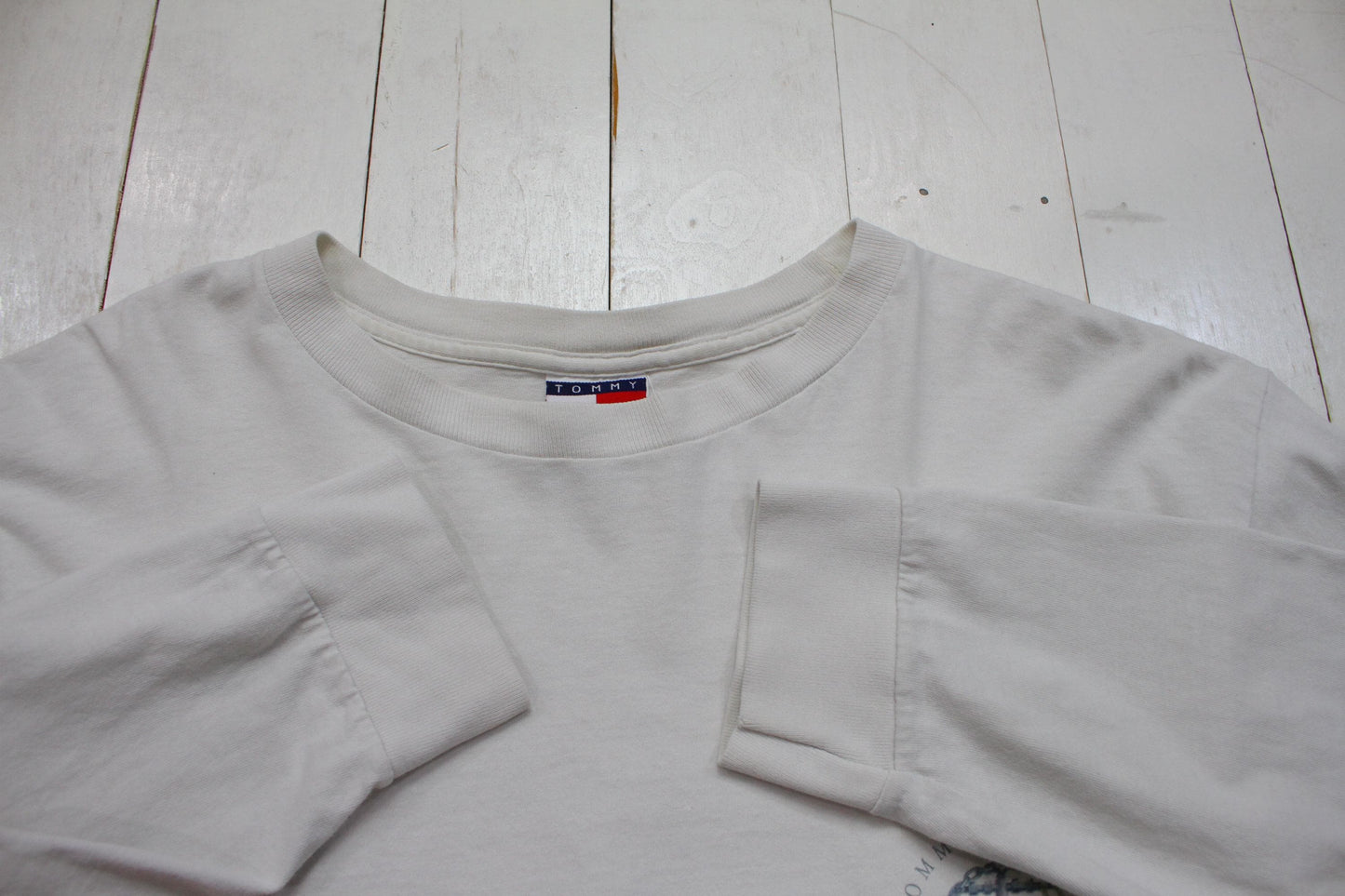 1990s Tommy Hilfiger Nautical Classics Anchor Long Sleeve T-Shirt Made in USA SIze L