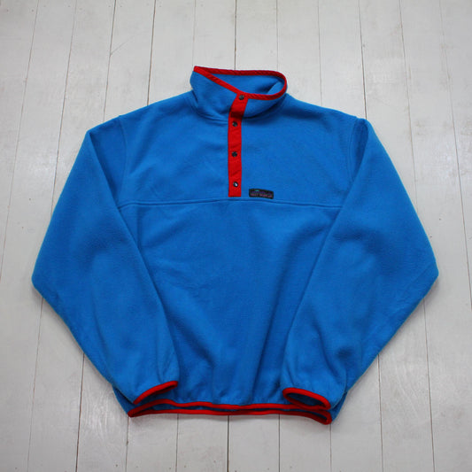 1980s/1990s Misty Mountain Light Blue Snap T Style Fleece Pullover Sweatshirt Size XL