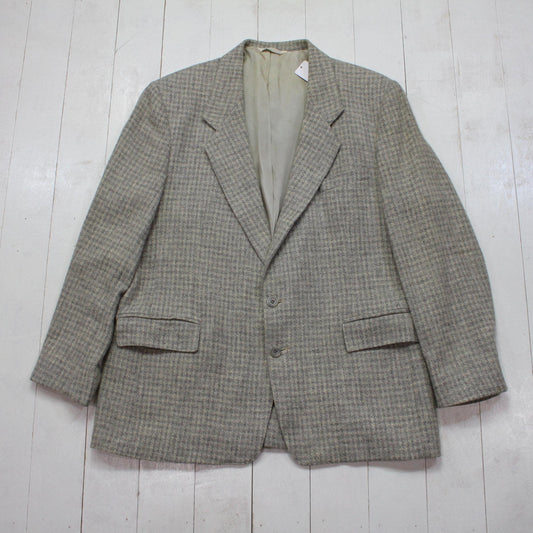 1980s Levi's Menswear Wool Houndstooth Blazer Jacket Sport Coat Made in USA Size L