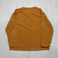 2000s/2010s Izod Sleepwear Mustard Yellow Long Sleeve Fleece T-Shirt Sweatshirt Size L/XL