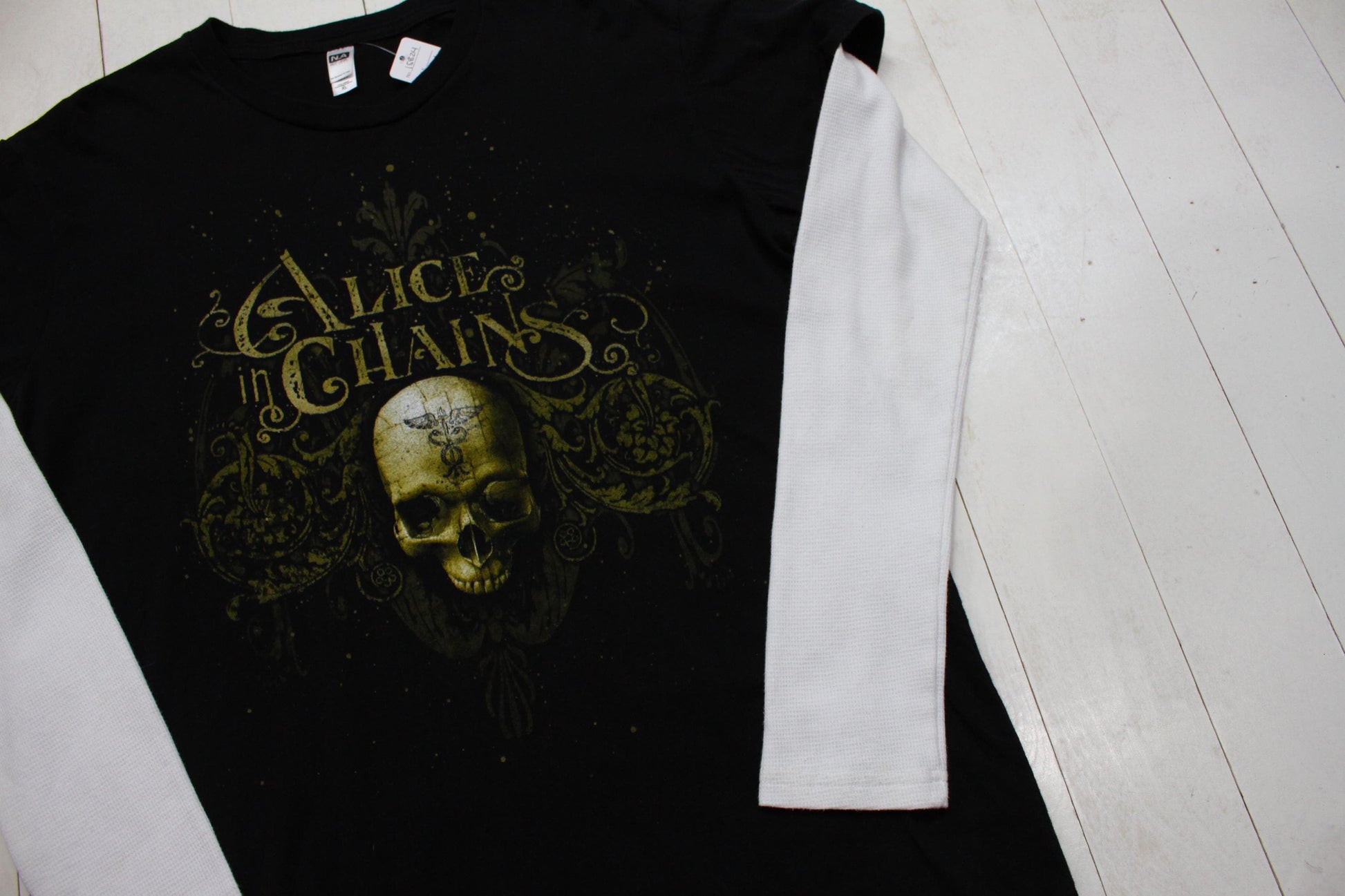 2000s 2006 Y2K Alice in Chains Double Sleeve Thermal Long Sleeve Rock Band Tour T-Shirt Size L/XL