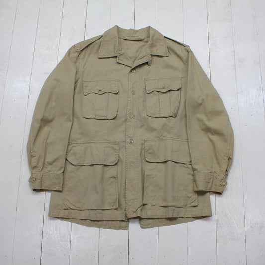 1950s/1960s US Military Khaki 4 Pocket Safari Shirt Jacket Size M