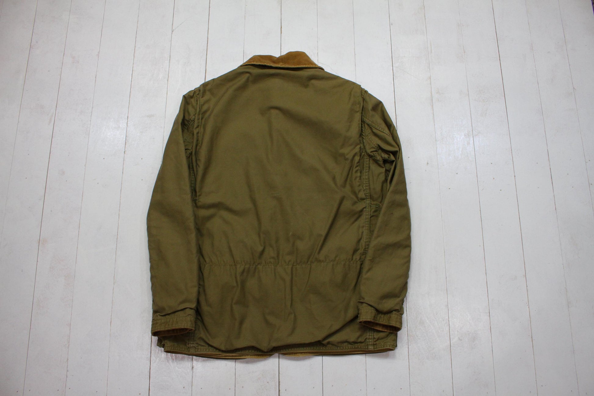 1950s Hettrick Mfg Co American Field Olive Hunting Jacket Made in USA Size M/L