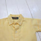 1980s/1990s Ivey League Yellow Short Sleeve Button Down Shirt Made in USA Kid's Size 3T