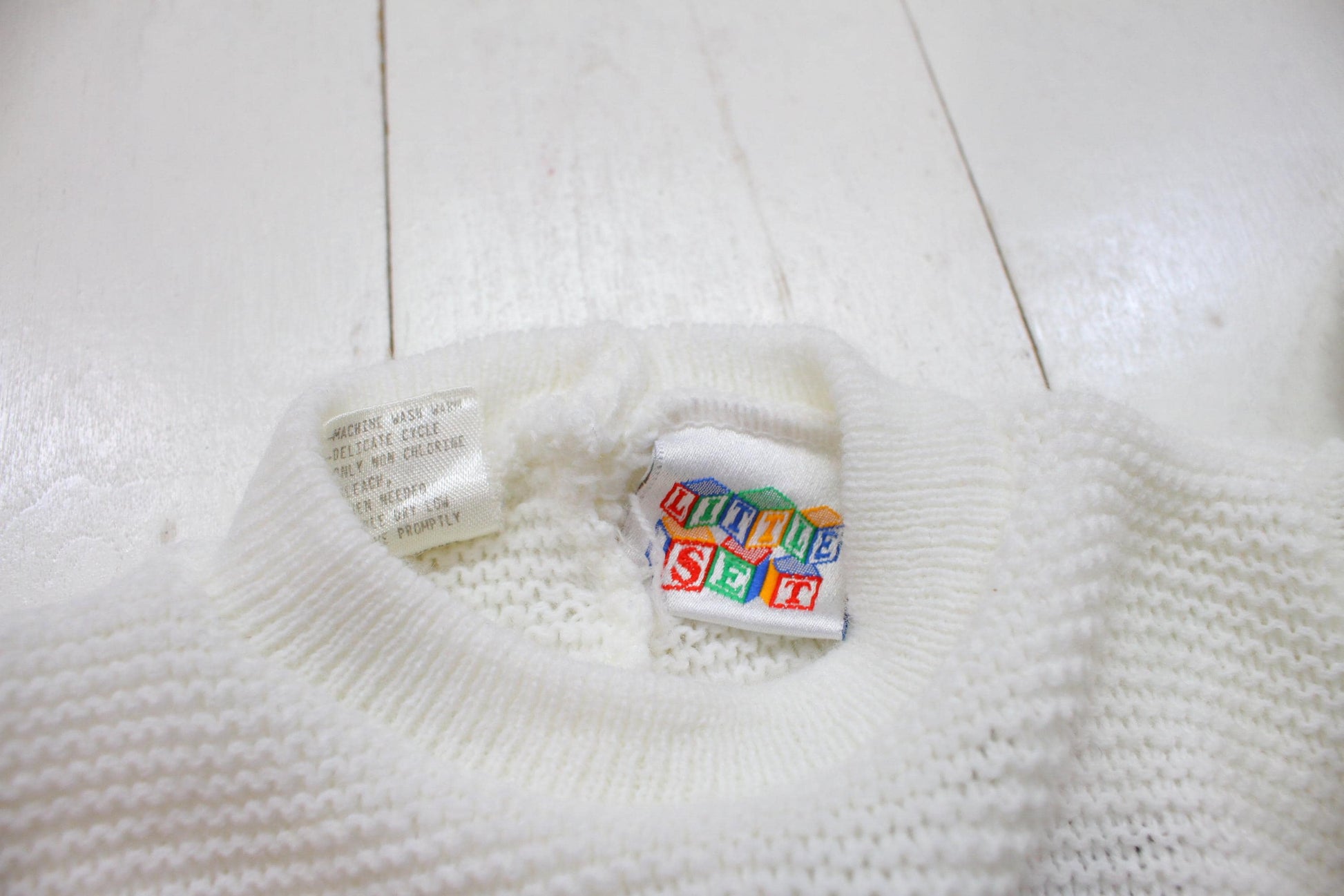 1980s/1990s Little Set Acrylic Knit Sweater Kid's Size 6-9 Months