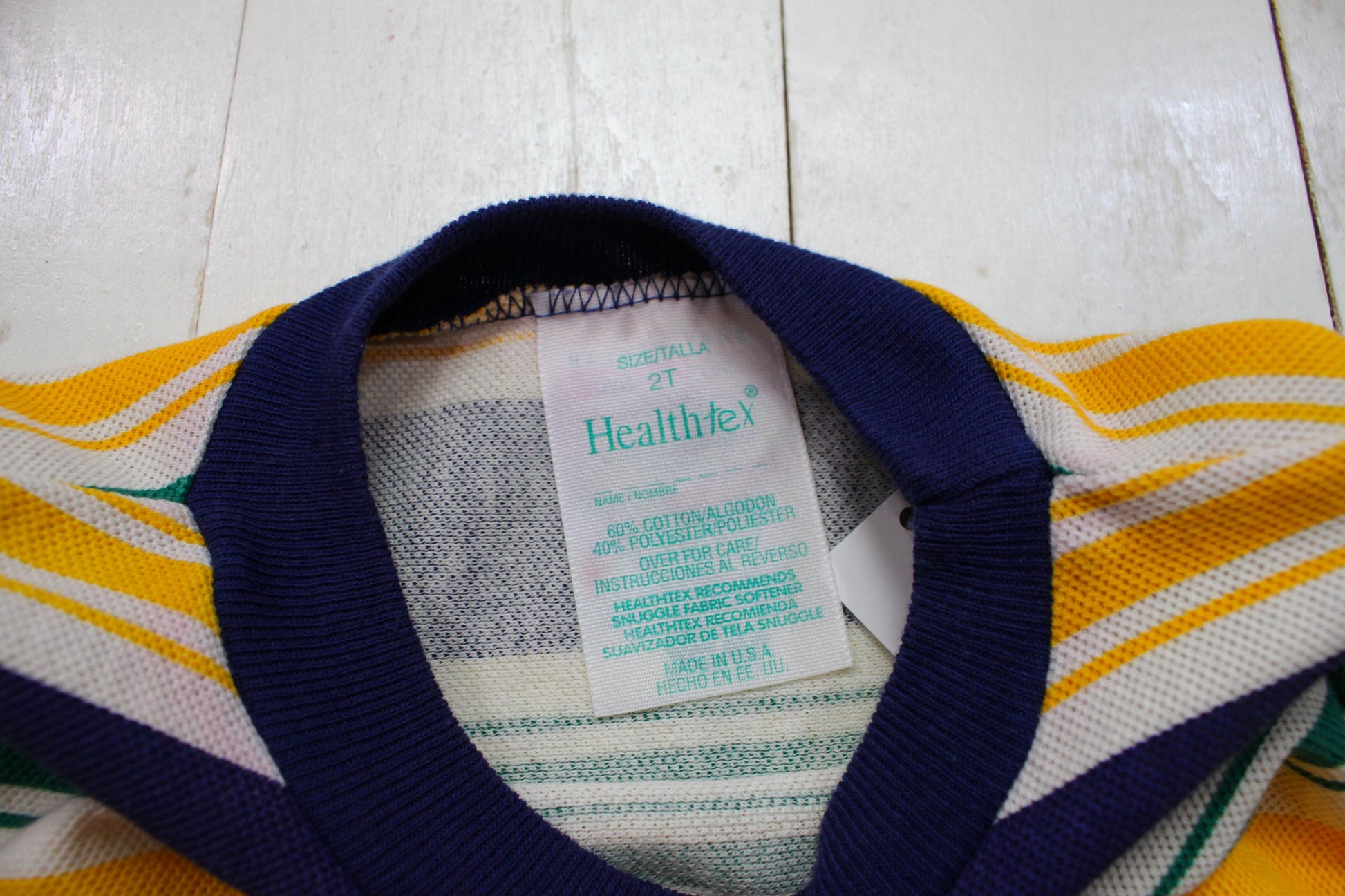 1980s/1990s Healthtex Striped T-Shirt Made in USA Kid's Size 3T