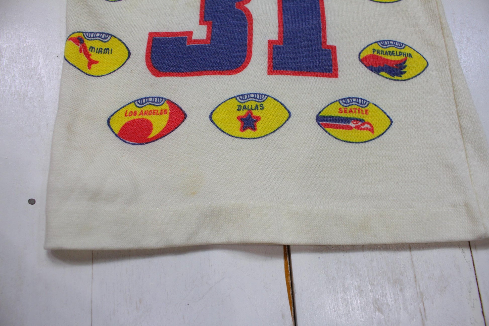 1980s NFL Football Team Logos Long Sleeve Shirt Kids Size 2T