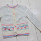 1980s/1990s Full Fashioned Grand Knitwear Polyester Knit Button Up Cardigan Sweater Kid's Size 4T