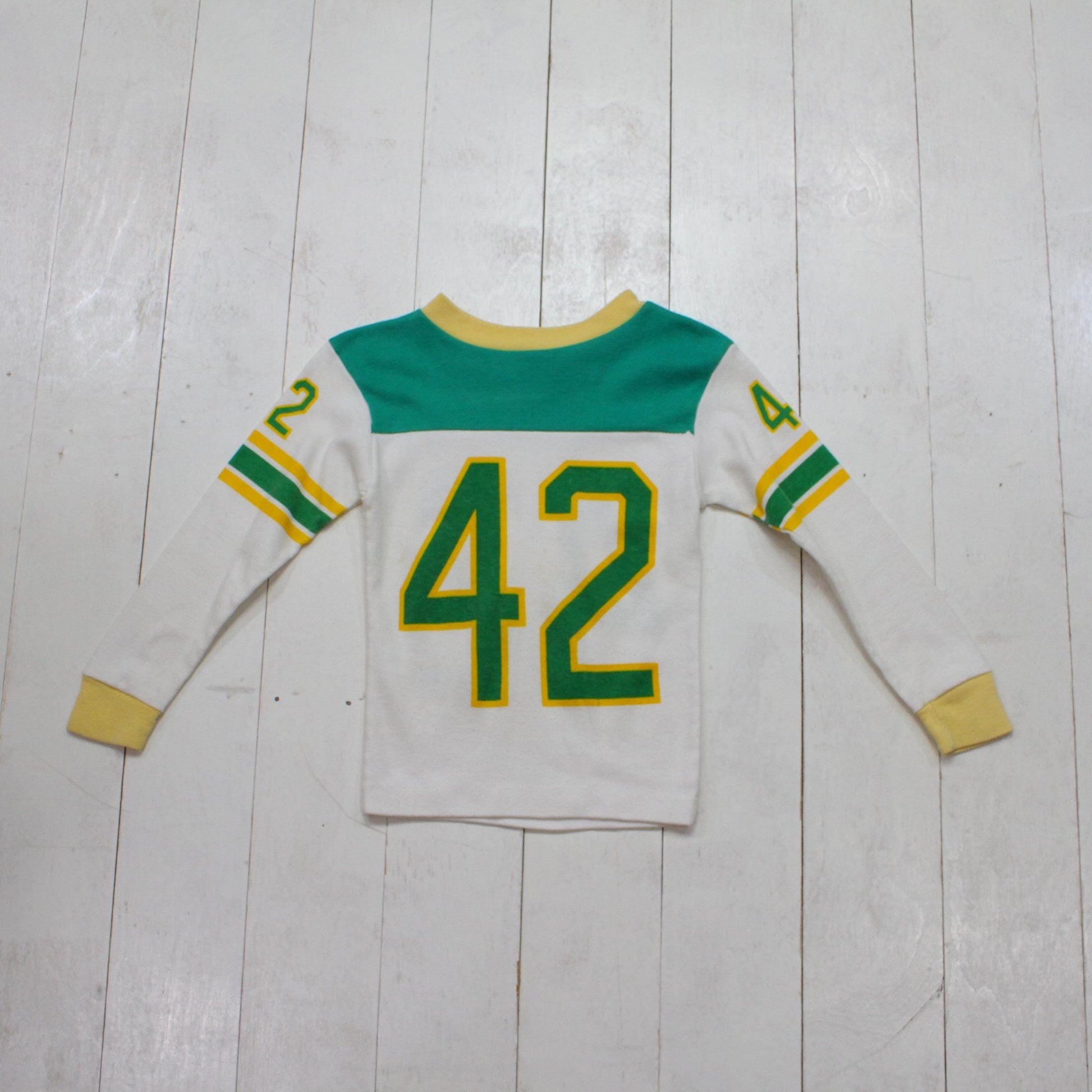 1980s/1990s Unbranded 42 Football Jersey Style T-Shirt Kid's Size 3/4T