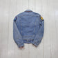 1980s Lee Riders Denim Trucker Jacket Duck Patches Made in USA Kid's Size M/L