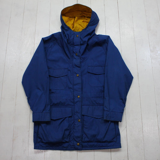 1980s/1990s Eddie Bauer Blue Parka Windbreaker Jacket Size S/M