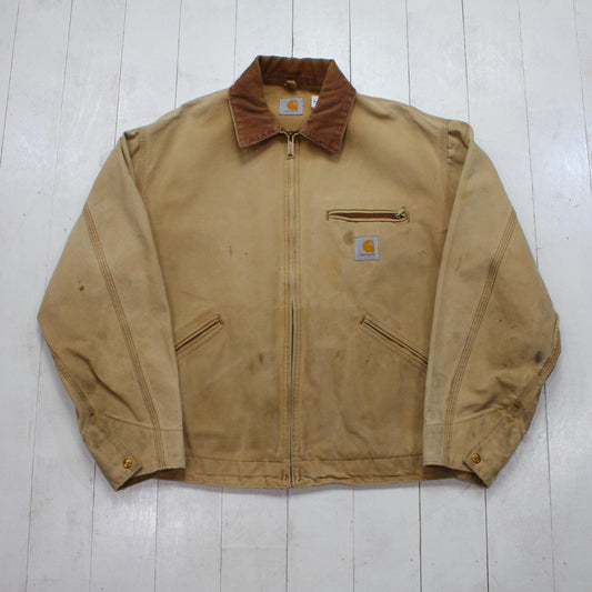 1990s/2000s Y2K Carhartt Duck Canvas Unlined Detroit Jacket Size L/XL