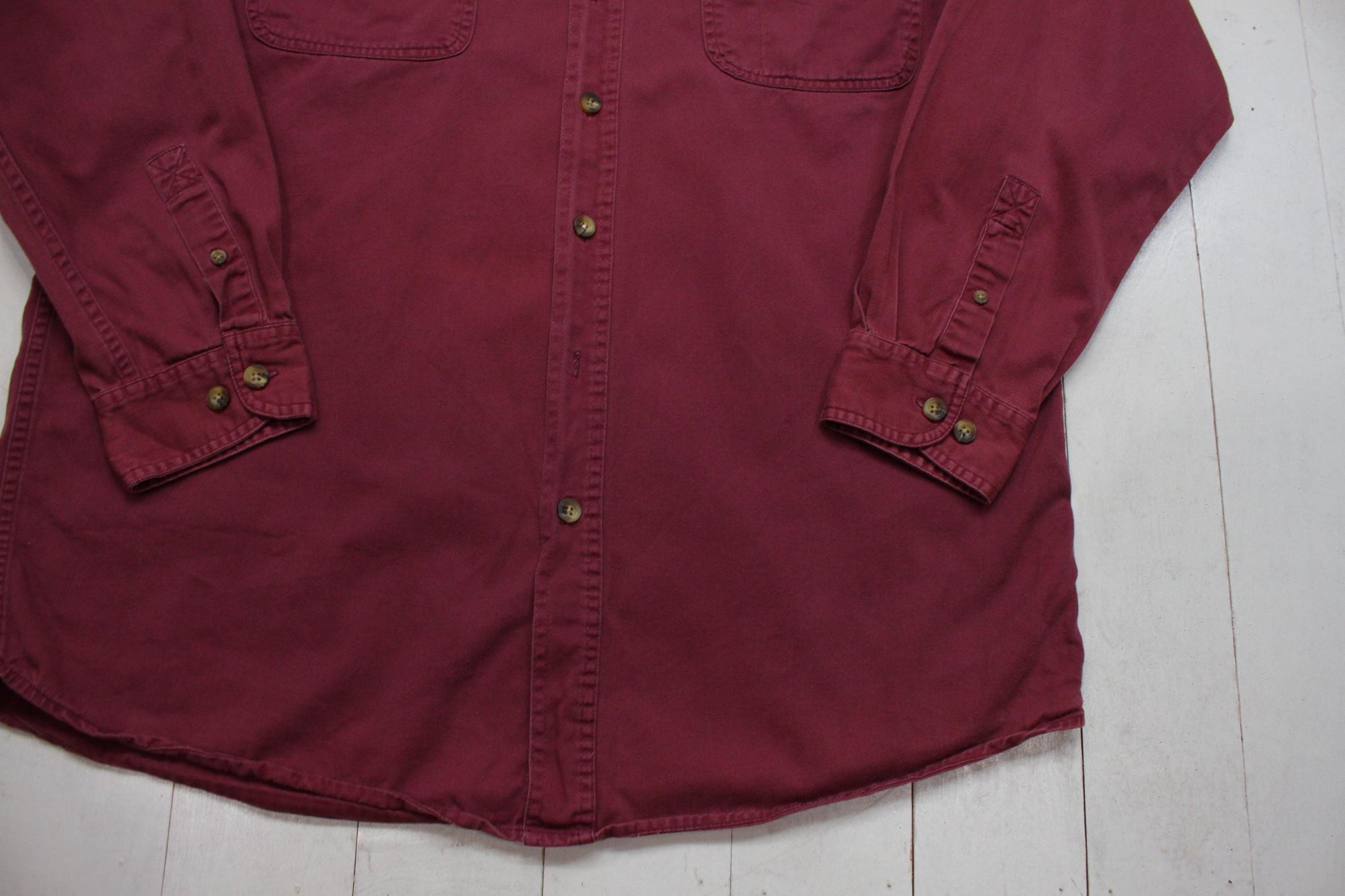 1990s/2000s Y2K CE Schmidt Burgundy Button Down Shirt Size L/XL