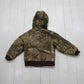 2000s Y2K Carhartt RealTree Camo Quilted Lined Hooded Active Jacket Kid's Size S