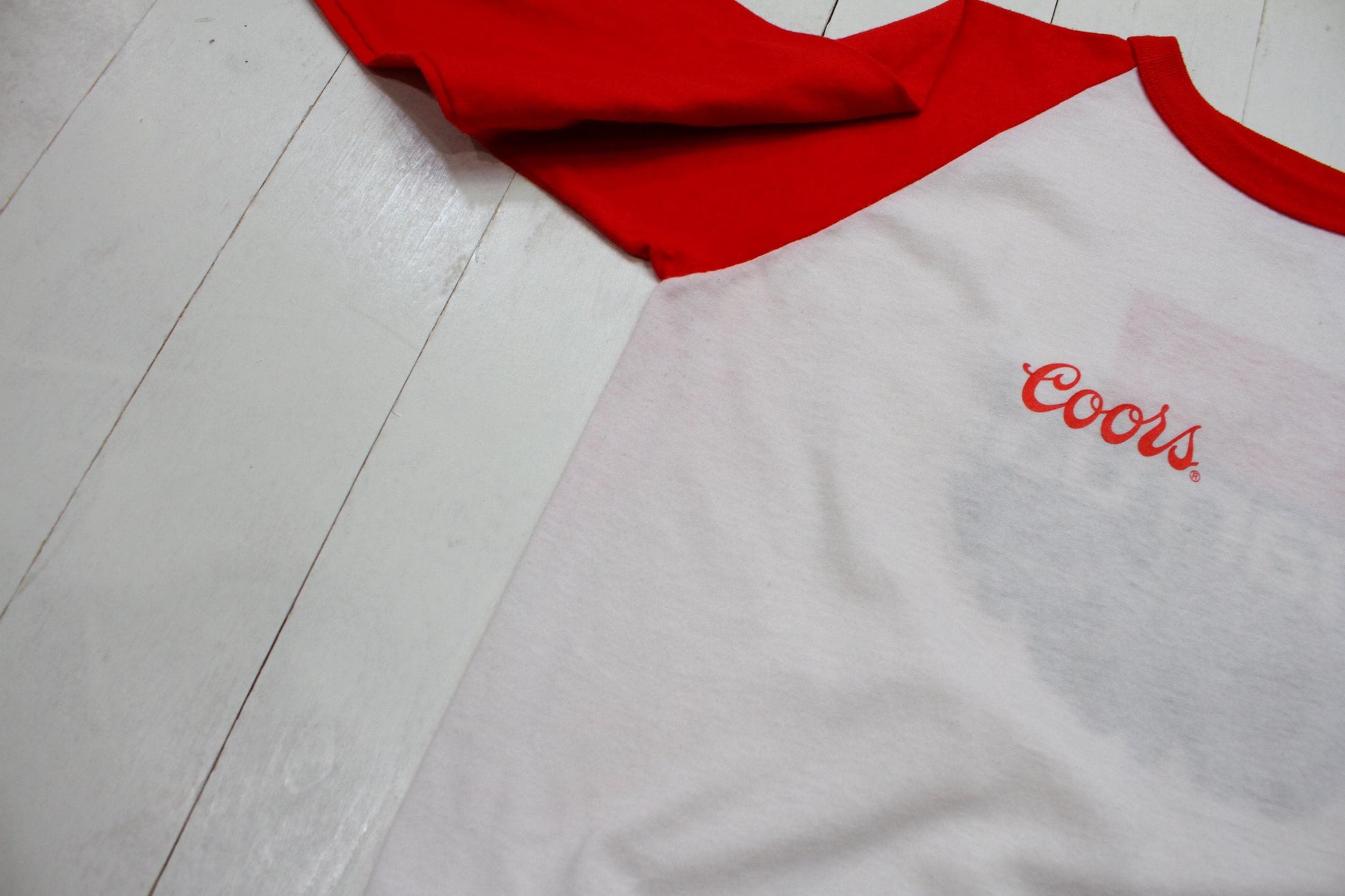 1980s Coors Intramural Festival 3/4 Sleeve Raglan Beer Promotional T-Shirt Made in USA Size M