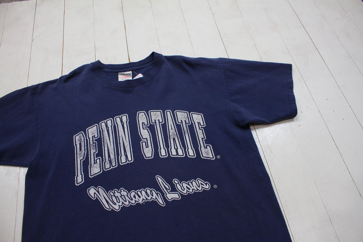 1990s Oneita Penn State University Nittany Lions T-Shirt Made in USA Size XL