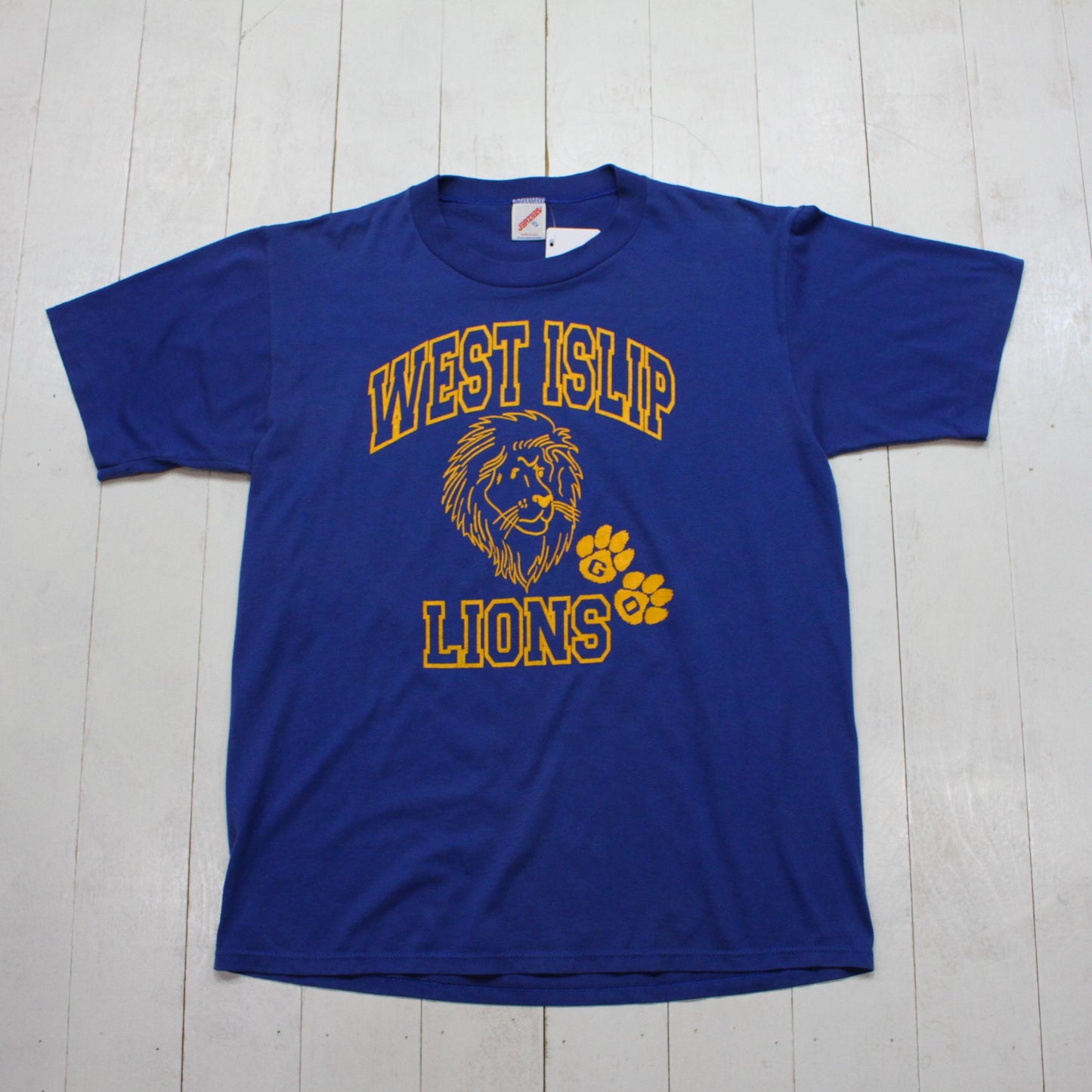 1980s Jerzees West Islip Lions T-Shirt Made in USA Size L