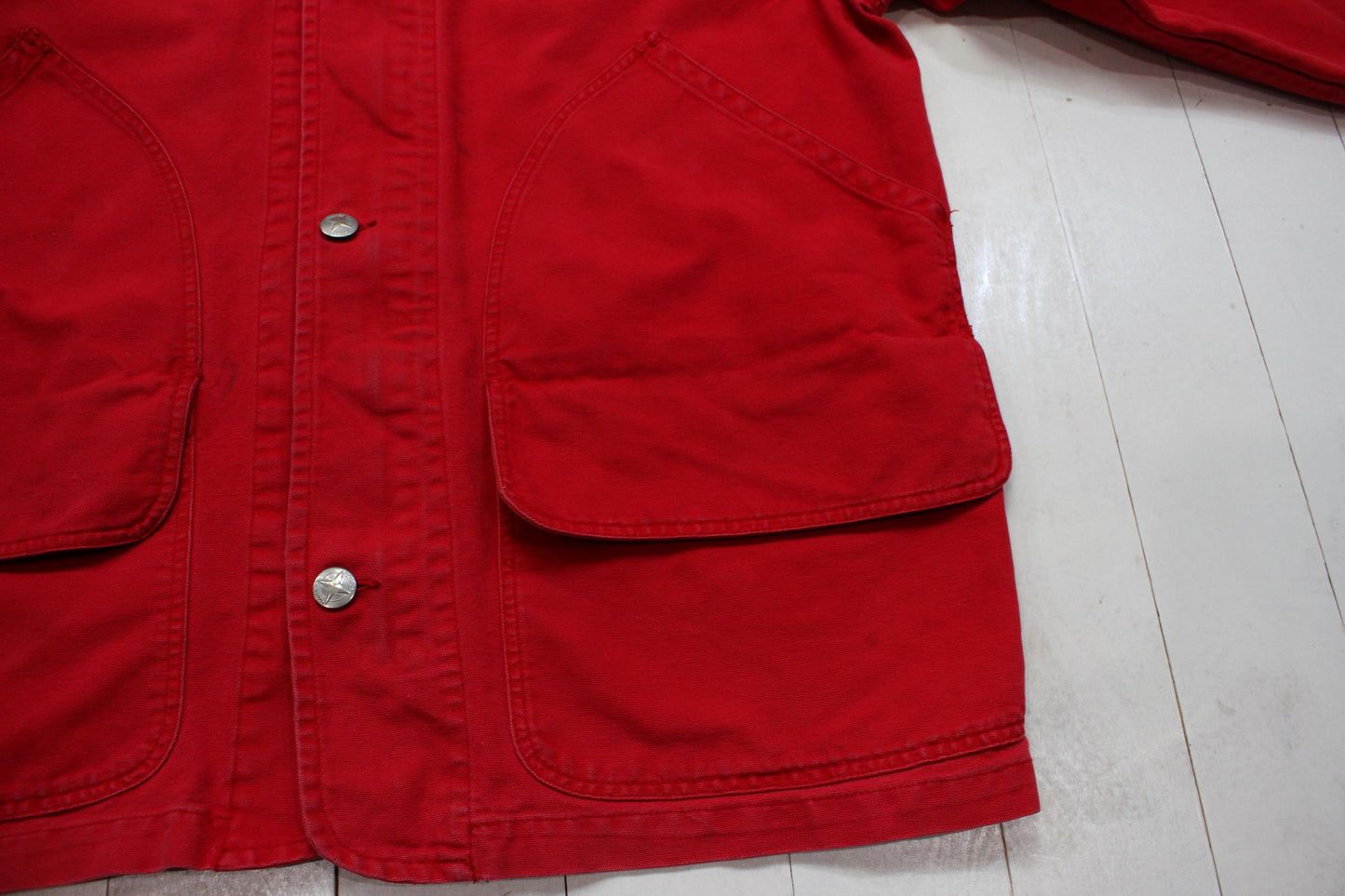 1980s/1990s Nautica Red Chore Work Jacket Size XL/XXL