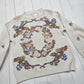 1990s/2000s Y2K Michelle Stuart Floral Cotton Blend Knit Sweater Size M